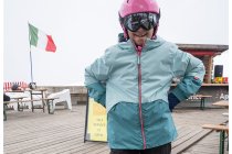 12s  dopo un pò che aspetto arrivano Eli e Nives, in foto la "piccola" sciatrice