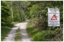 14s  l'asfalto termina in località San Giacomo, qui c'è un'area pic nic e partono diversi sentieri, tra cui uno che va alla solita panchina gigante