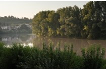 01s  Il fiume Adige a Parona, dopo una ventina di minuti di pedalata. Questa volta ho lasciato la macchina ad Avesa, un quartiere a nord di Verona, al piede delle prime colline. Dopo un paio di anni torno a pedalare in Lessinia, nel 2024 ci ero stato in maggio, insieme ad Andrea avevamo fatto un bell'anello di quasi 100  chilometri. chilometri, questa volta lo allungo e cerco di non ripassare per gli stessi posti, o almeno in parte.