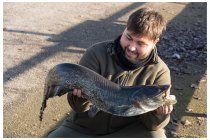 16s  passando sul ponte dell'Adda tra Zelo Buon Persico e Spino d'Adda aiuto un pesatore ad issare sul ponte questo siluretto