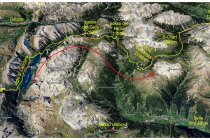 03s  ma veniamo alla prima tappa, la più lunga e dura, salita ai laghi di Cancano, in fondo ai laghi puntiamo al passo del Gallo dove entriamo in Svizzera e da cui poi scendiamo fino alla strada per il passo del Forno. Breve risalita al passo e poi di nuovo su sterrato più impegnativo fino al passo Costainas. Lunghissima discesa fino a Scuol passando per il pittoresco borgo di S-Charl.  72,3 km + 1940m