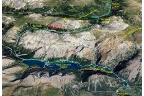 88s  Terza breve tappa, circa 52 chilometri con 1440 metri di dislivello positivo.  Ciclabile fino a Valchava e poi si sale quasi subito su strada sterrata verso la bellissima val Mora, punto più alto al Doss Radond oltre cui si scende in maniera molto molto dolce in un ambiante grandioso fino all'alpe Mora. Sentierino a tratti leggermente esposto nella vallata che riporta ai laghi di Cancano, ma davvero niente di che. Infine discesa verso Premadio, per cambiare abbiamo fatto la strada del Bosco Piano, ex militare sterrata e piuttosto ripida che si collega alla strada dello Stelvio poco sopra i Bagni Vecchi.